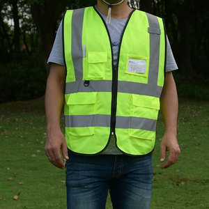 Gilets de sécurité haute visibilité avec poches, vente en gros, gilet réfléchissant pour travaux en extérieur, cyclisme, jogging, marche, sports - Product Image 3