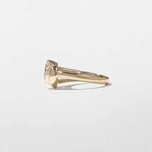 Bagues de fiançailles en diamant en or massif 14 carats, sertissage demi-clos, halo sculpté en or, diamant rond de laboratoire, bijoux de luxe pour anniversaire et mariage - Product Image 3