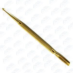 Kit d'outils de manucure professionnel en acier inoxydable doré et argenté avec repousse-cuticules et dissolvant de vernis à ongles double-embout - Product Image 5