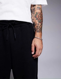 Conjunto Deportivo de Algodón Negro para Hombre, Marca Yourbrand, Cuello Redondo, Manga Larga, Corte Holgado, Pantalones Deportivos con Bolsillos Laterales, Ropa Casual de Otoño - Product Image 6