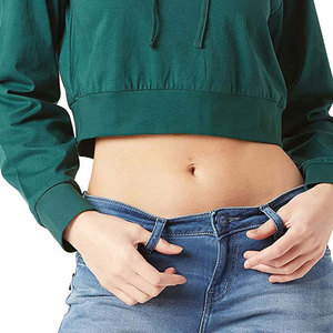 Custom Design <b>Women</b> Crop <b>Hoodies</b> High Quality Lightweight Casual Fashion <b>Cropped</b> Hoodie <b>For</b> <b>Women</b> Wholesale - Product Image 5