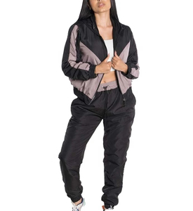 Veste coupe-vent d'hiver pour femmes, survêtement de sport, 100% nylon, léger, séchage rapide, capuche, impression de logo personnalisée - Product Image 3