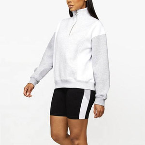 Wearpex Top Casual Personalizado con Cierre de Cremallera 3/4, Cuello Alto, Bloques de Color, para Mujer, Talla Grande, Felpa Regular de 220g, Ecológico y Transpirable - Product Image 4