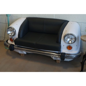 Reproduction Ambassador Car Sofa Leather Upholstery Metal Frame Vintage Style Furniture Bulk Supply Custom Orders - Product Image 2