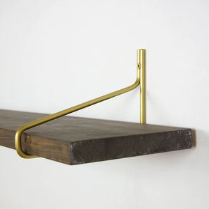 Support d'étagère en laiton de luxe, idéal pour les maisons haut de gamme, les intérieurs de boutiques et les étagères design. - Product Image 1