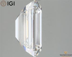 4.02 Carat 10.64mm Lab Grown Emerald Precision Cut CVD Diamond D Color VS1 Clarity IGI Certificate for Promise Ring - Product Image 4