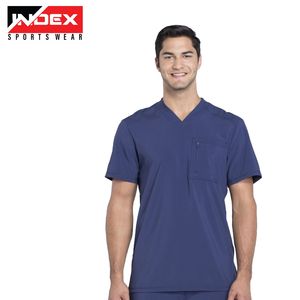 Blouse médicale confortable pour homme, tissée, légère, avec poches de rangement pratiques, haute qualité - Product Image 6