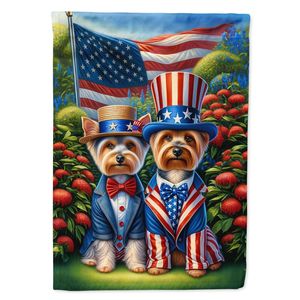 All American Silky Terrier Drapeau de jardin multicolore Boîte aux lettres Bannière décorative de jardin pour Patio Oeuvre d'art et parterres de fleurs Taille de jardin - Product Image 1