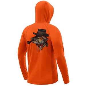 Camisa de Pesca con Capucha para Hombre, Protección Solar UPF 50, Poliéster de Secado Rápido, Antibacteriana, Antimosquitos, Personalizable - Product Image 1