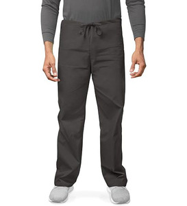Unisex Dark Gray Eco-Friendly <b>Scrub</b> Set 100% Cotton Denim Woven Hospital Uniforms Needle Detection Pants V-Neck Top Customized - Product Image 3