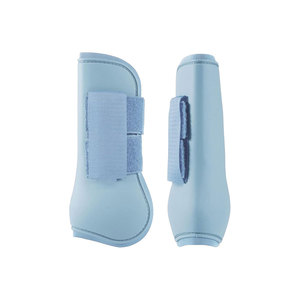 Botas de Tendón de Caballo de PU Azul Claro con Cintas de Velcro para Protección de Patas - Product Image 1