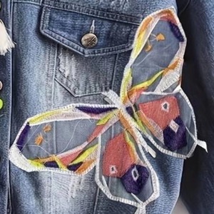 Veste en jean pour femme, style streetwear décontracté, en coton, respirante et confortable, veste tendance pour l'hiver, fournisseur OEM - Product Image 6