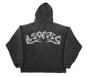 Sweat à capuche personnalisé avec strass, pull-over uni pour l'hiver, homme, femme, unisexe, luxe, 100% coton, molleton, impression numérique écologique - Product Image 4