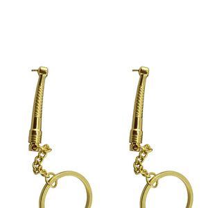 Llaveros con Forma de Pieza de Mano Dental de Alta Velocidad, Acabado Dorado, Anillos Metálicos para Llaves, Regalos de Graduación para Dentistas, Logotipo Personalizado OEM ODM - Product Image 4