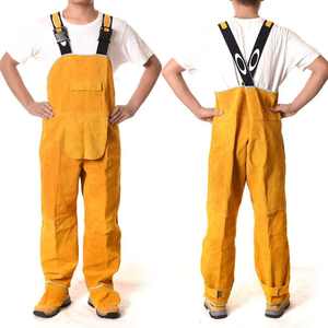 Peto de Soldadura de Cuero Vacuno Resistente al Fuego de Primera Calidad, Ropa de Trabajo de Seguridad Industrial - Product Image 2