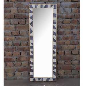 Black & White Bone Inlay MDF Art Deco Eco-Friendly <b>Rectangle</b> Framed Wall <b>Mirror</b> Elegant Handcrafted Birthday & Wedding Gift - Product Image 5