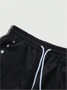 <b>Men's</b> Goth Rivet Cross Graphic Baggy Pants Streetwear <b>Wide</b> <b>Leg</b> <b>Trousers</b> with Pockets - Product Image 5