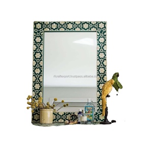 Recién llegado, marco de espejo con incrustaciones de hueso, espejo de pared con incrustaciones de hueso, espejo con incrustaciones de hueso de la mejor calidad de la India por RF Crafts - Product Image 2