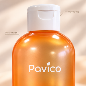 Bouteille cosmétique en PET, ronde, givrée, avec bouchon à clapet, fabricant d'emballages pour soins personnels au Vietnam - Product Image 4