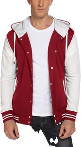 Varsity แจ็คเก็ตหนังทำด้วยผ้าขนสัตว์,แจ็คเก็ตดีไซน์แบบเลือกได้ - Product Image 2