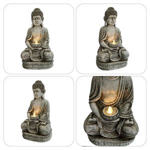 Statua di Buddha Meditante per Giardino e Patio, Decorazione Luminosa, Luci da Giardino a Energia Solare - Product Image 5
