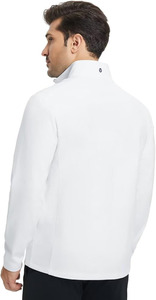 Softshell <b>jacket</b> Men's <b>jacket</b> Premium Men’s Optic White Performance <b>Track</b> <b>Jacket</b> - High-Density Stretch Fabric with Vertical Zip - Product Image 6