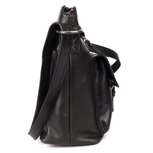 Bolso Bandolera de Cuero Genuino de Diseño Premium, Unisex, Negro, con Cierre de Cremallera y Broche, Estilo Clásico y Duradero para Uso Diario - Product Image 2