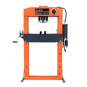 Pressa Idraulica da Officina TMG SP50 da 50 Tonnellate, Doppio Azionamento (Aria/Manuale), Telaio a H Completamente Saldato, Nuova Condizione, con Cuscinetti - Product Image 1