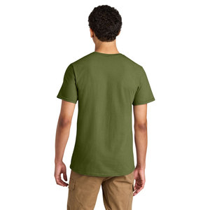 Men's <b>Olive</b> <b>Green</b> Bulk 100% Cotton Jersey <b>T</b>-<b>Shirt</b> 185 GSM High Quality Custom Logo DTG Print Wholesale Deal Small Quantity USA - Product Image 2