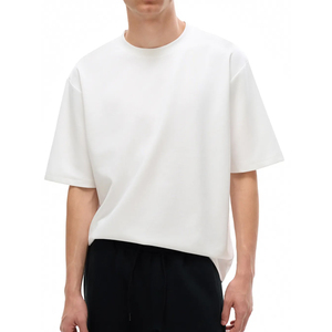 Men <b>Drop</b> Shoulder T-Shirt Regular Fit Streetwear 100% Cotton Canvas 220g Eco-Friendly Breathable OEM Wholesale - Product Image 6