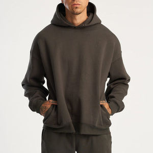 Sudadera con Capucha Extra Grande para Hombre, Otoño Invierno, Cómoda de Usar, Estilo Pullover, Tejida, Antiencogimiento - Product Image 1