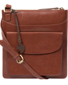 Vintage Brown Leather Crossbody Chest Bag With Front Flap Pocket Adjustable Strap Wholesale Top Quality Manufacturer Supplier - Product Image 1