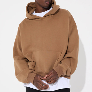 Sweat-shirts pour hommes en molleton 100% coton, respirants, couleurs personnalisées, poche, imprimé numérique, manches longues, taille oversize - Product Image 4
