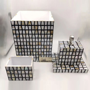 Exclusive Metal Bathroom Accessories <b>Set</b> Tissue Box Hand wash Dispenser <b>Soap</b> Dish Toothbrush Holder Waste Bin Hotel Home - Product Image 5