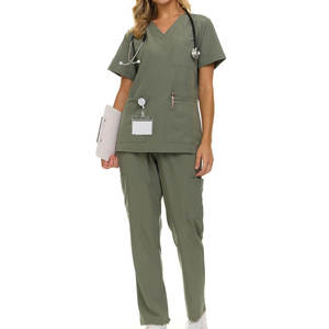 Tenue médicale professionnelle : Blouse et pantalon confortables, légers et respirants pour le travail quotidien des infirmières - Product Image 1