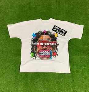 เสื้อยืดพิมพ์ลายพัฟคุณภาพสูง ผ้าฝ้าย 100% สไตล์วินเทจ แขนสั้น สำหรับใส่ในฤดูร้อน สตรีทแวร์ - Product Image 1