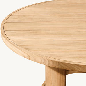 Best selling <b>round</b> <b>table</b> made of teak <b>wood</b> with modern style, suitable for cafes with a nice outdoor theme - Product Image 6