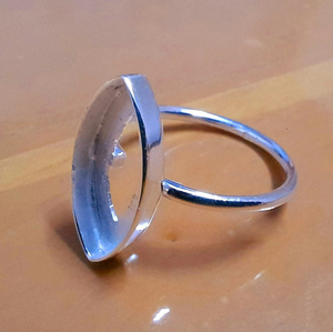 New Marquise Cut 925 Sterling Silver Cocktail <b>Ring</b> Geometric Minimalist <b>Open</b> Back Tension Setting Unisex Everyday Wear Fine <b>Ring</b> - Product Image 3