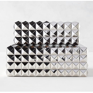 Boîte de rangement décorative en laiton raffiné et aluminium pour hôtel et maison, décoration de table en métal - Product Image 3