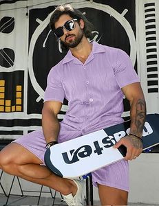 Men Summer <b>Knitted</b> Embroidered 100% Cotton Quick Dry Short Sleeve Custom Logo Joggers Suits <b>Set</b> Shirt and Short <b>Set</b> - Product Image 4