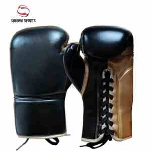 ถุงมือชกมวยคุณภาพสูงราคาโรงงาน ลดราคาพิเศษ รับสกรีนโลโก้ ถุงมือฝึกซ้อม PU พร้อมผ้าพันมือ สำหรับผู้ชาย - Product Image 1