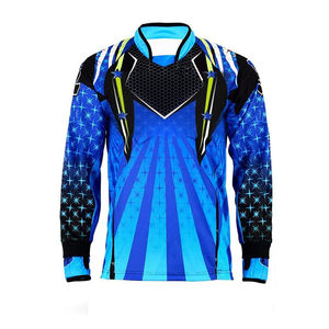 Camiseta de Fútbol Unisex de Manga Larga Azul Sólido, Poliéster que Absorbe la Humedad, Impresión por Transferencia de Calor, Transpirable, Personalizable con Nombre de Equipo - Product Image 4