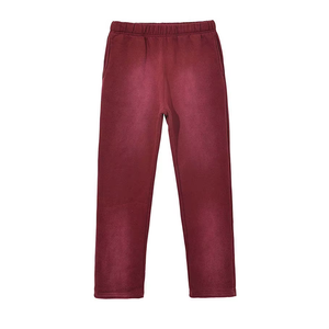 Pantalones Deportivos Personalizados para Hombre, Teñidos, de Lona, Corte Recto, Cintura Media, para Entrenamiento, Gimnasio, Uso Casual, 100% Algodón Grueso - Product Image 5
