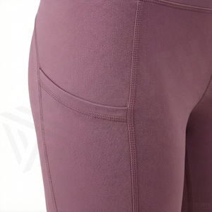Leggings de Yoga de Cintura Alta para Mujer, Largos, de Color Sólido, Elásticos, Transpirables, Tejidos sin Costuras, Estilo Deportivo con Bolsillos - Product Image 5