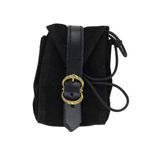 Bolsa de Cinturón Medieval Hecha a Mano, Personalizable, Pequeña, de Cuero de Ante, con Correa de Nudo y Hebilla de Latón, Venta al Por Mayor - Product Image 1
