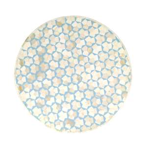 โต๊ะกาแฟทรงกลมฝังกระดูกทำมือพร้อมฐานลายเส้นอินเดีย โต๊ะกลางสไตล์โบโฮ ประดับมุกและกระดูกอูฐ - Product Image 5