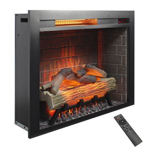 Caminetto Elettrico a Infrarossi Moderno da 28 Pollici con Suono Crepitante per Arredamento Casa e Camper - Product Image 1