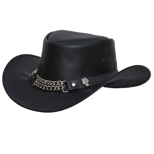 Sombrero de Vaquero Personalizado con Logotipo, Cuero de Vaca de Primera Calidad, Hecho a Mano, con Diseño de Calavera - Product Image 4