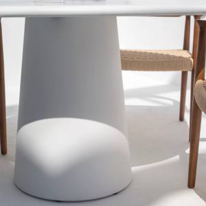 โต๊ะรับประทานอาหารวานดานา ออเรโอ เมอริโน ไวท์ ไมโครคอนกรีต ดีไซน์ร่วมสมัยทันสมัย - Product Image 6