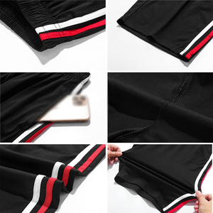 Ensemble de survêtement streetwear léger 100 % coton pour homme – Veste athlétique zippée et pantalon à manches longues pour l'automne - Product Image 4